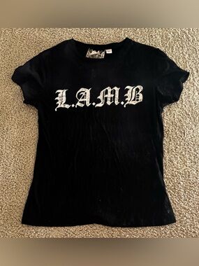 L.A.M.B. Black Logo Tee
